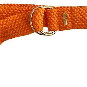 NWT - Ralph Lauren Toucan Orange Wide Woven Belt - M (42” x 2”)